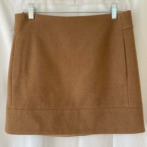 J. Crew camel wool mini skirt